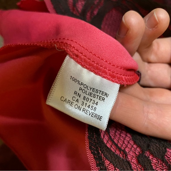 BCBGMAXAZRIA black pink tulle lace dress (S-M) Avril Lavigne pop punk style - Picture 11 of 17